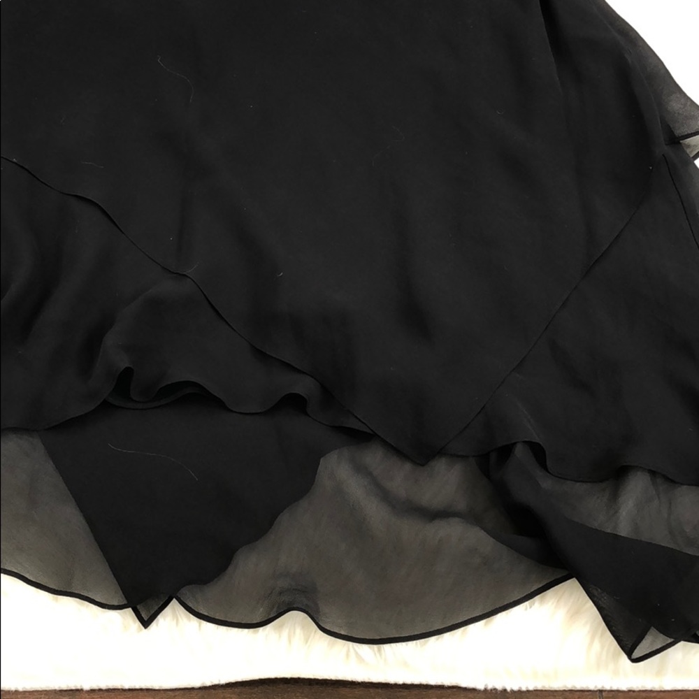 BCBG black silk hi low halter dress - Picture 5 of 8
